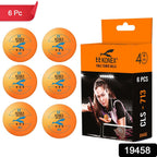 Close-up showing bright orange 3-star table tennis balls in packaging