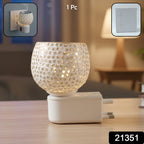 Star cut glass diffuser creating cozy ambient light in living room