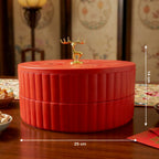Closed lid of multipurpose dry fruit serving tray enhancing presentation