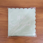 Pack of 24 Hello Sweet Baby paper napkins perfect for snack and dessert tables
