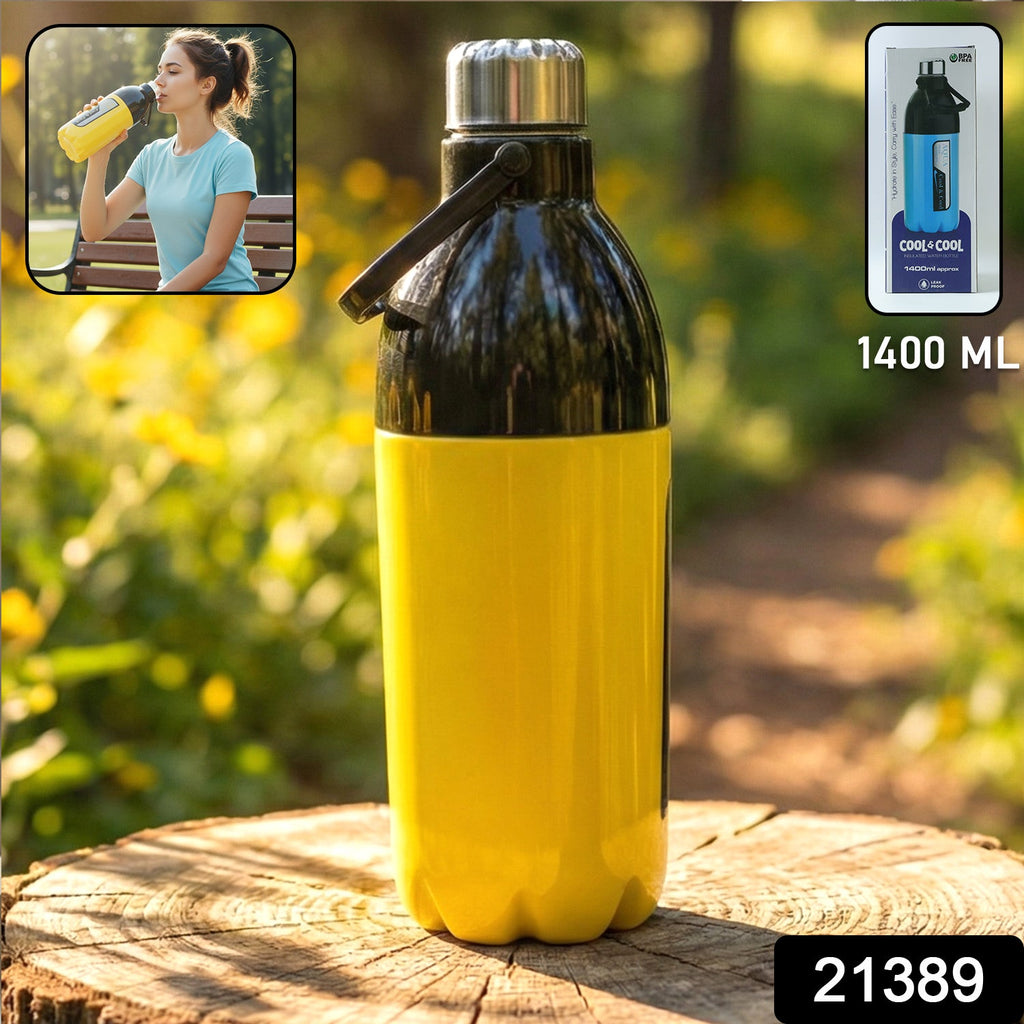 1400ml leakproof water bottle with durable screw cap lid