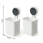 Modern bathroom storage organizer cups showcasing their functional design