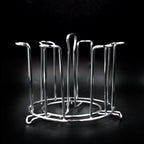 Durable glassware rack designed for safe and accessible storage.