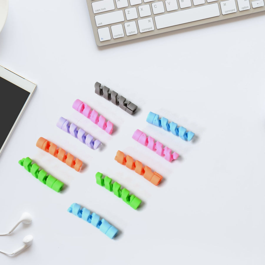 Cable Protector – 10-Pack Flexible Silicone for Chargers | WipeTech