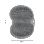 Silicone bathroom foot scrubbing mat detail