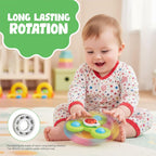 Portable and lightweight baby spinner toys for play on the go