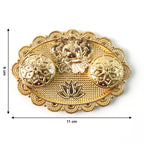 Ornate Ganesh embossed kumkum chopra suitable for daily worship and festive ceremonies