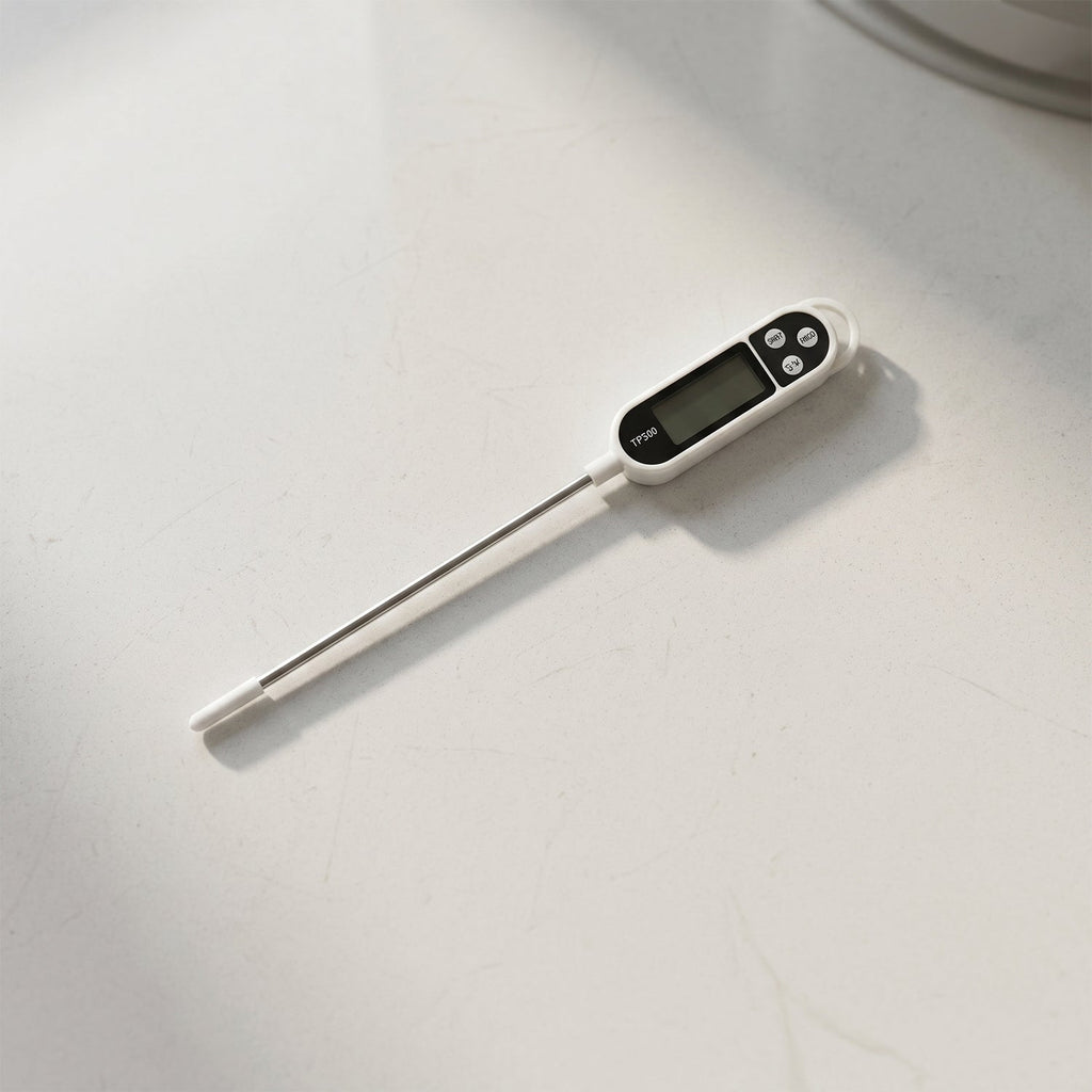 Thermometer battery compartment view