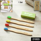 Eco-friendly bamboo toothbrush with soft bristles for gentle cleaning