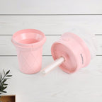Portable pink ice cream cone humidifier with cool mist and LED light