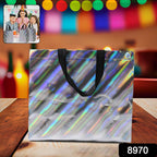 Durable reusable party gift bag showing mix design with elegant patterns