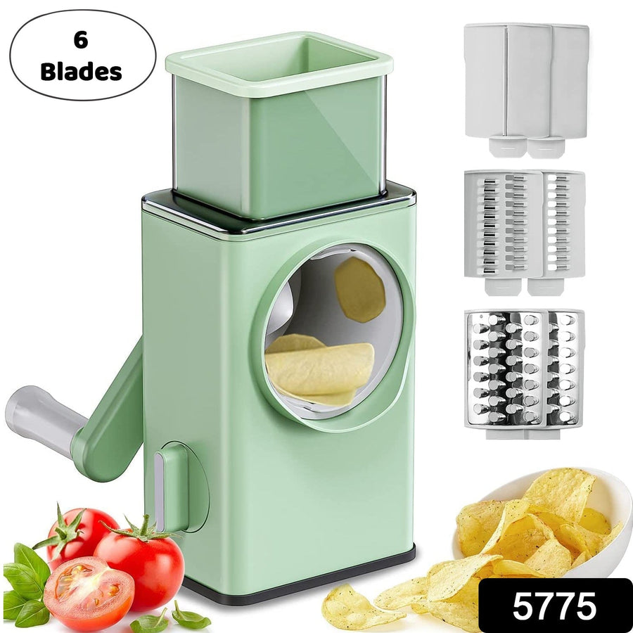 Stainless Steel Vegetable Chopper – 6 Blades & Mandoline Slicer | CookAura