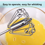 Hand push whisk eggs cream