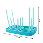 Removable tray collecting water below the baby feeding bottle drying rack