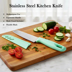 High-quality stainless steel kitchen knife with ergonomic handle and blade cover