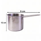 Size guide for deep frying pot to assist in selection