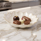 Stylish lotus snack & dry fruit platter on display