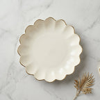 Decorative lotus platter on dining table for special occasions