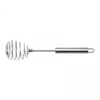 Egg beater whisk in white background for kitchen tasks