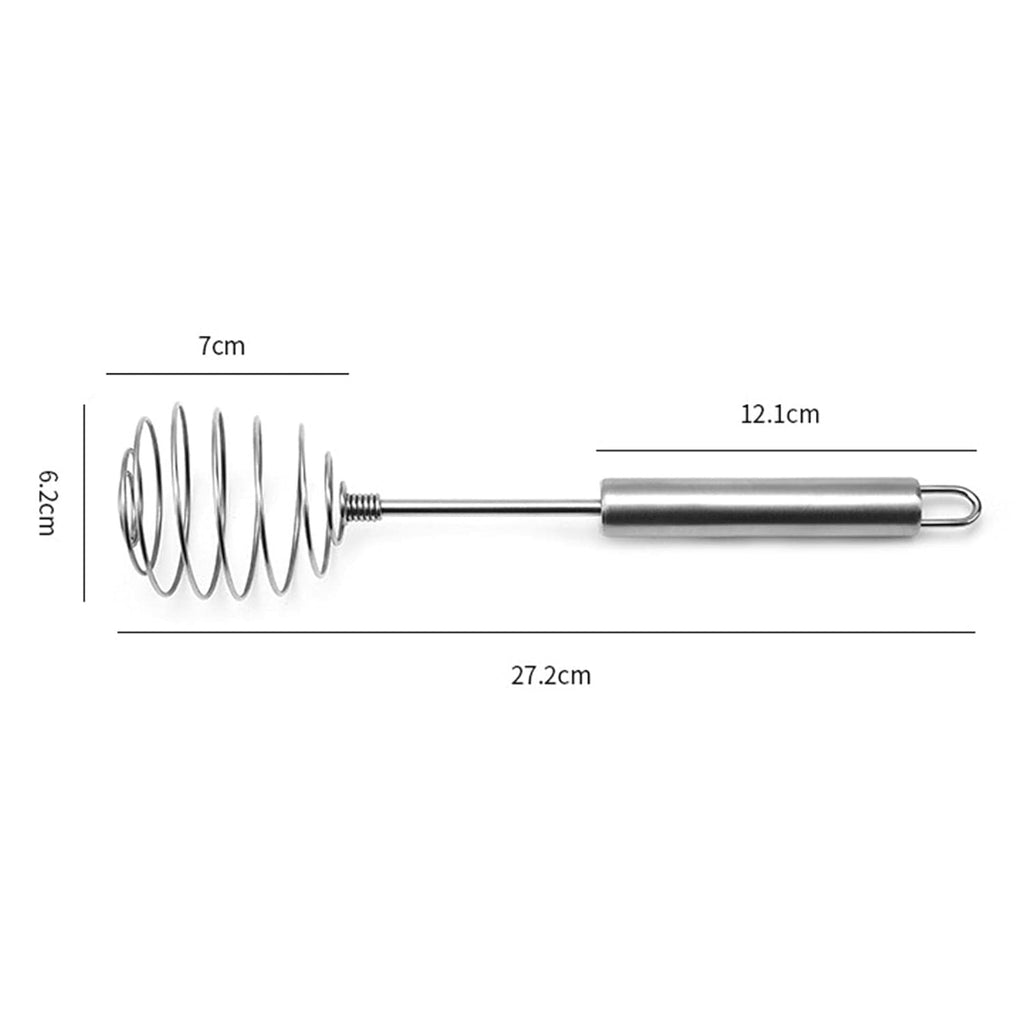 Size guide for spring whisk egg beater