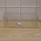 Pack of plastic storage organizer boxes