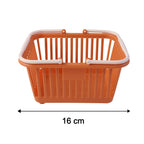 Size guide for the compact plastic storage basket