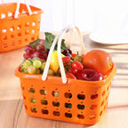 Close-up of storage basket handle and ventilation cutouts
