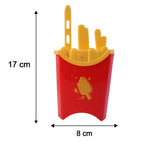 Detailed view of the French fries design ice mould for frozen snacks.