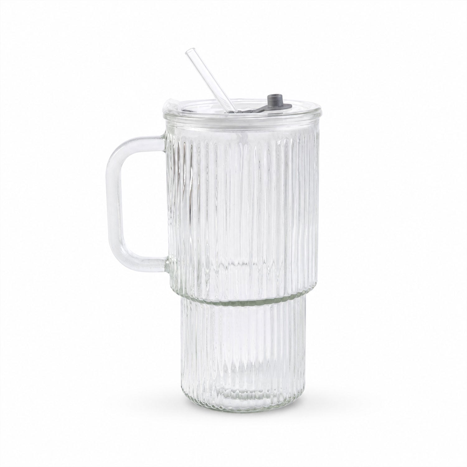 Glass tumbler on white background ready for use