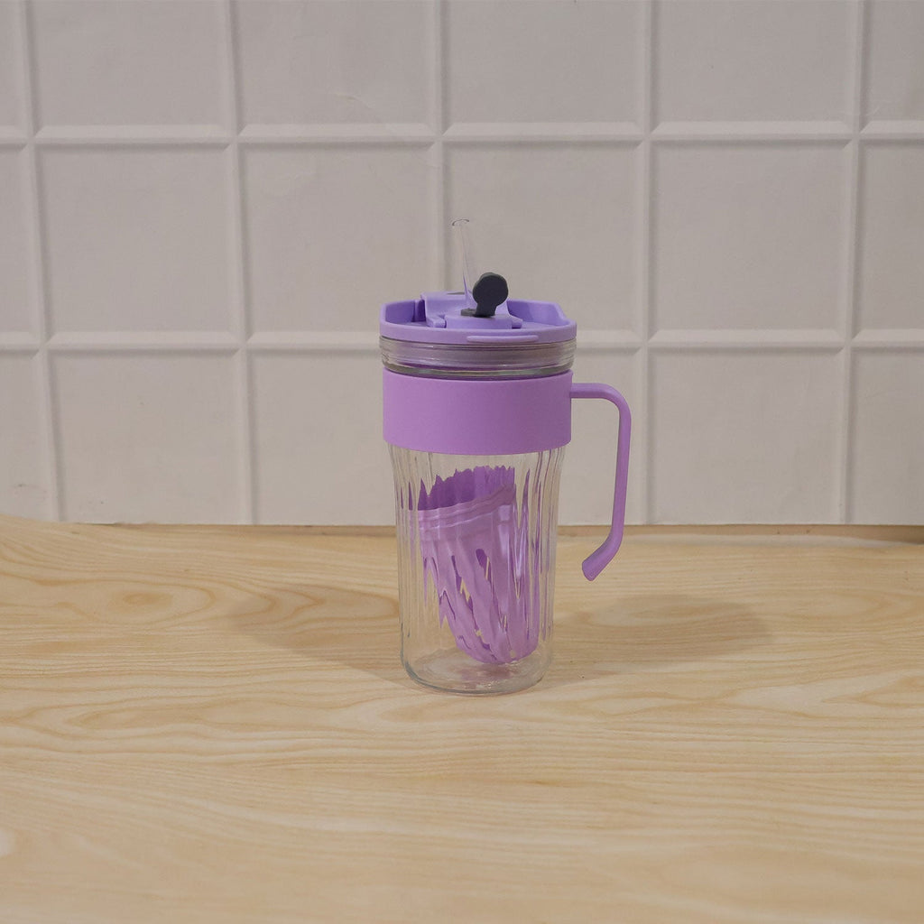 Set of reusable glass straws, ideal for various cold drinks.