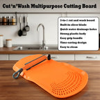 Packaged Apex Cut 'n' Wash multipurpose cutting board with knife