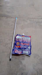 Complete cotton yarn floor mop set with grip handle for home use