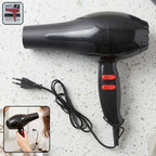 Compact portable hair dryer with a sleek design.