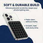 Close-up of suction phone holder mount showcasing silicone suction feature