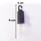 Solar rechargeable camping lantern on white background