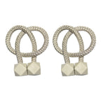 Modern magnetic curtain rope tiebacks providing a chic touch to home decor.