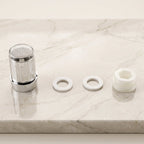 Faucet adapter fitted to a kitchen sink tap
