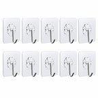 Transparent adhesive hooks set on wall