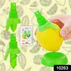 Fresh lemon juice being sprayed onto food using the ChefAura citrus sprayer.