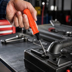 2 in 1 screwdriver tightening screws in automotive repair