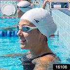 Pack of stretchable silicone swim caps for kids and adults