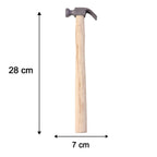 Dimensions of wooden handle claw hammer for carpentry