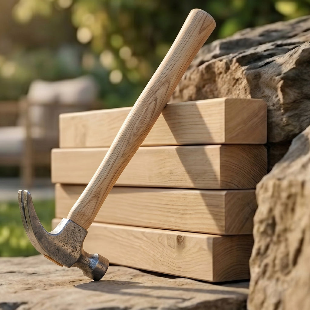 Claw hammer being used for carpentry work