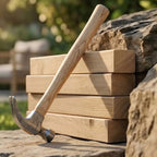 Claw hammer being used for carpentry work