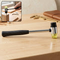 Double head rubber mallet with steel handle for DIY & home repairs