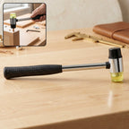 Double head rubber mallet with steel handle for DIY & home repairs