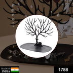 Black deer antler jewellery tree stand ideal for organizing earrings and necklaces