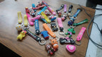 Another perspective of a cute 3D cartoon silicone keychain with its hook and strap.
