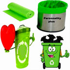 Eco-friendly green garbage bags ideal for small bin liners 19 x 21 inches