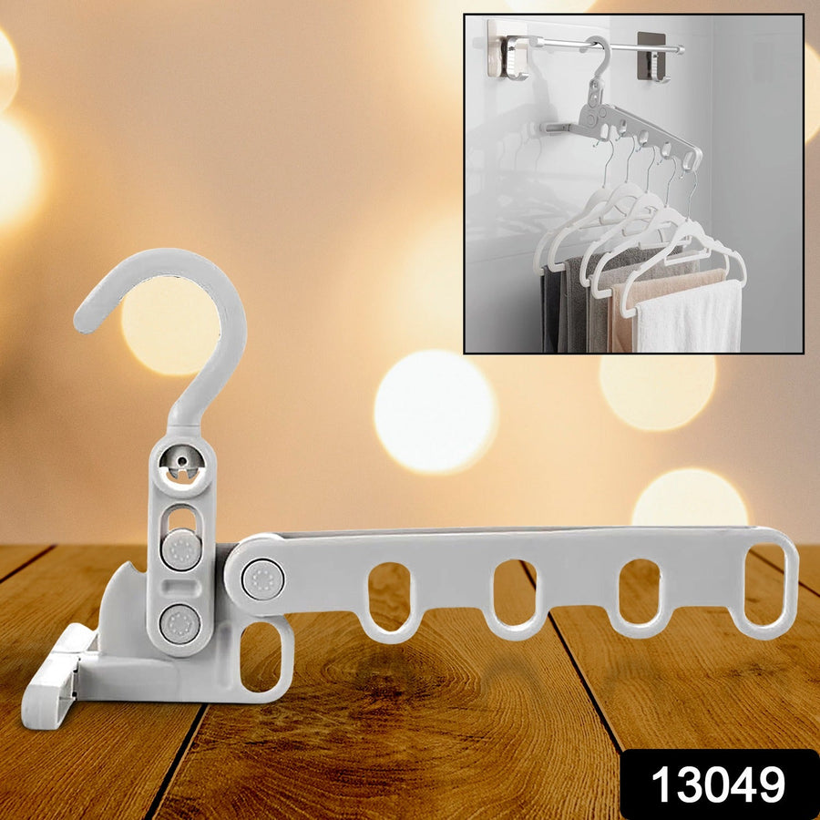 Foldable Clothes Hanger – 5-Hole Space-Saving Travel Rack | BathNova